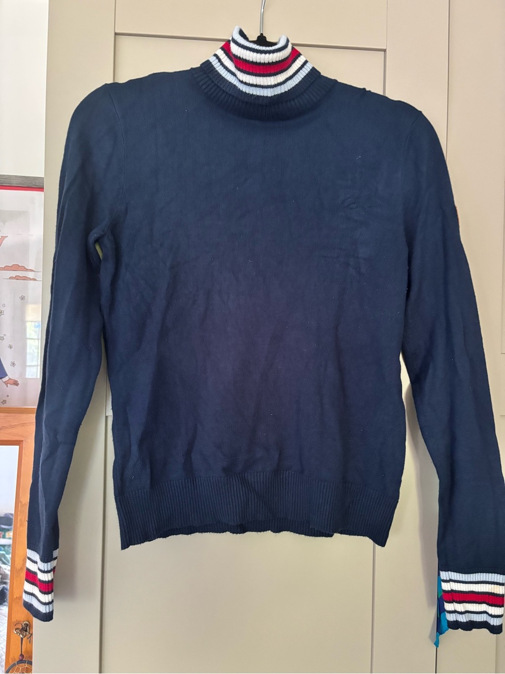 EUC Meister Scarlet Navy Turtleneck sweater- M